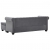 Sofa Chesterfield z leżanką, aksamit, 199 x 142 x 72 cm, szara