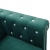 Sofa Chesterfield z leżanką, aksamit, 199x142x72 cm, zielona