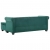 Sofa Chesterfield z leżanką, aksamit, 199x142x72 cm, zielona
