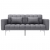 Sofa rozkładana, jasnoszara, tapicerowana tkaniną