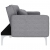 Sofa rozkładana, jasnoszara, tapicerowana tkaniną