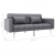 Sofa rozkładana, jasnoszara, tapicerowana tkaniną