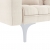 Sofa rozkładana, kremowa, tapicerowana tkaniną