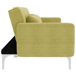 Sofa rozkładana, zielona, tapicerowana tkaniną