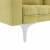 Sofa rozkładana, zielona, tapicerowana tkaniną