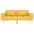 Sofa rozkładana, żółta, tapicerowana tkaniną
