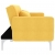 Sofa rozkładana, żółta, tapicerowana tkaniną