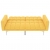Sofa rozkładana, żółta, tapicerowana tkaniną