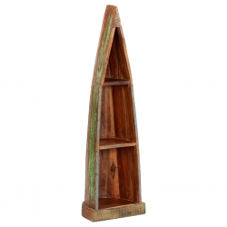 Drewniana szafka łódka, 40x30x130 cm, lite drewno odzyskane