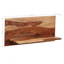 Półki ścienne, 2 szt., 58 x 26 x 20 cm, lite drewno sheesham