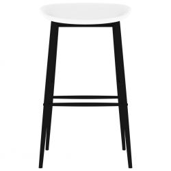 Krzesła barowe, 2 szt., białe