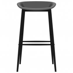 Krzesła barowe, 4 szt., szare