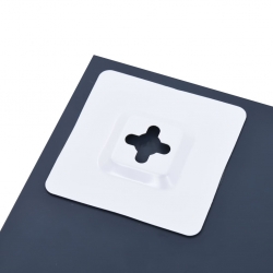 Lustro ścienne z półką, 60x60 cm, hartowane szkło