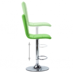 Krzesło barowe, zielone, sztuczna skóra