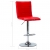 Krzesła barowe, 2 szt., czerwone, sztuczna skóra