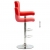 Stołki barowe, 2 szt., czerwone, sztuczna skóra