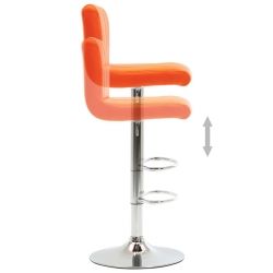 Hokery, 2 szt., pomarańczowe, sztuczna skóra