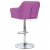 Krzesło barowe z podłokietnikami, fioletowe, sztuczna skóra