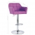 Krzesło barowe z podłokietnikami, fioletowe, sztuczna skóra