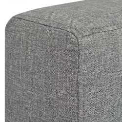 Komplet wypoczynkowy 3+2 jasnoszary materiał