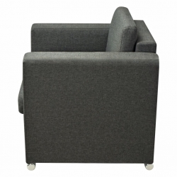 Komplet wypoczynkowy 3+2+1 ciemnoszary materiał