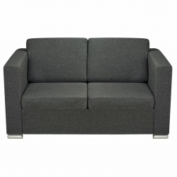 Komplet wypoczynkowy 3+2+1 ciemnoszary materiał