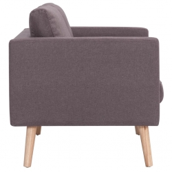 Zestaw 2 sof tapicerowanych tkaniną, taupe