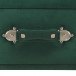 Ławka z szufladami, 80 cm, zielona, aksamit