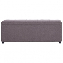 Ławka ze schowkiem, 116 cm, taupe, poliester
