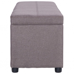 Ławka ze schowkiem, 116 cm, taupe, poliester