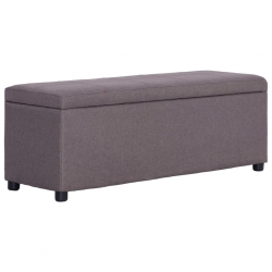 Ławka ze schowkiem, 116 cm, taupe, poliester