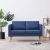 2-osobowa sofa tapicerowana tkaniną, niebieska