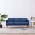 3-osobowa sofa tapicerowana tkaniną, niebieska