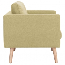 2-osobowa sofa tapicerowana tkaniną, zielona