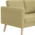 2-osobowa sofa tapicerowana tkaniną, zielona