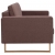 3-osobowa sofa tapicerowana tkaniną, brązowa