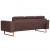3-osobowa sofa tapicerowana tkaniną, brązowa