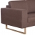 3-osobowa sofa tapicerowana tkaniną, brązowa