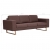 3-osobowa sofa tapicerowana tkaniną, brązowa