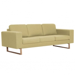 3-osobowa sofa tapicerowana tkaniną, zielona