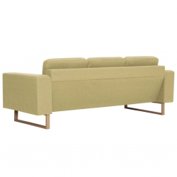 3-osobowa sofa tapicerowana tkaniną, zielona
