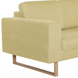 3-osobowa sofa tapicerowana tkaniną, zielona