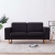 2-osobowa sofa tapicerowana tkaniną, czarna