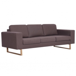 3-osobowa sofa tapicerowana tkaniną, taupe