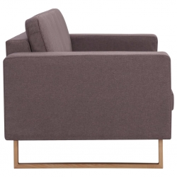 3-osobowa sofa tapicerowana tkaniną, taupe