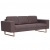 3-osobowa sofa tapicerowana tkaniną, taupe