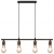 Żyrandol, żarówki żarnikowe, 2 W, czarno-miedziana, 80 cm, E27