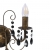 Lampa ścienna z koralikami, antyczna czerń, 2 żarówki E14