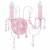Lampa ścienna z koralikami, różowa, 2 żarówki E14