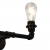 2-kierunkowa lampa ścienna, czarna, 2 żarówki E27